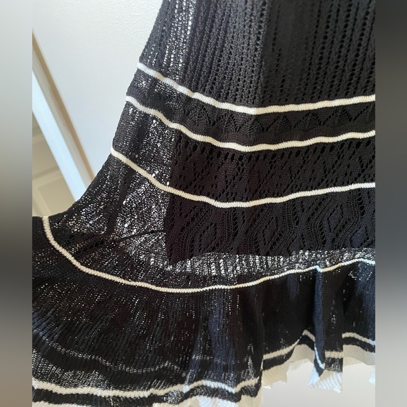 NWT Sezane Brunella Knit Mini Dress Black White Stripe | size XS - Picture 9 of 11